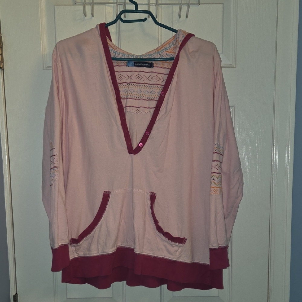 Penningtons Pink and Dark Pink Hoodie